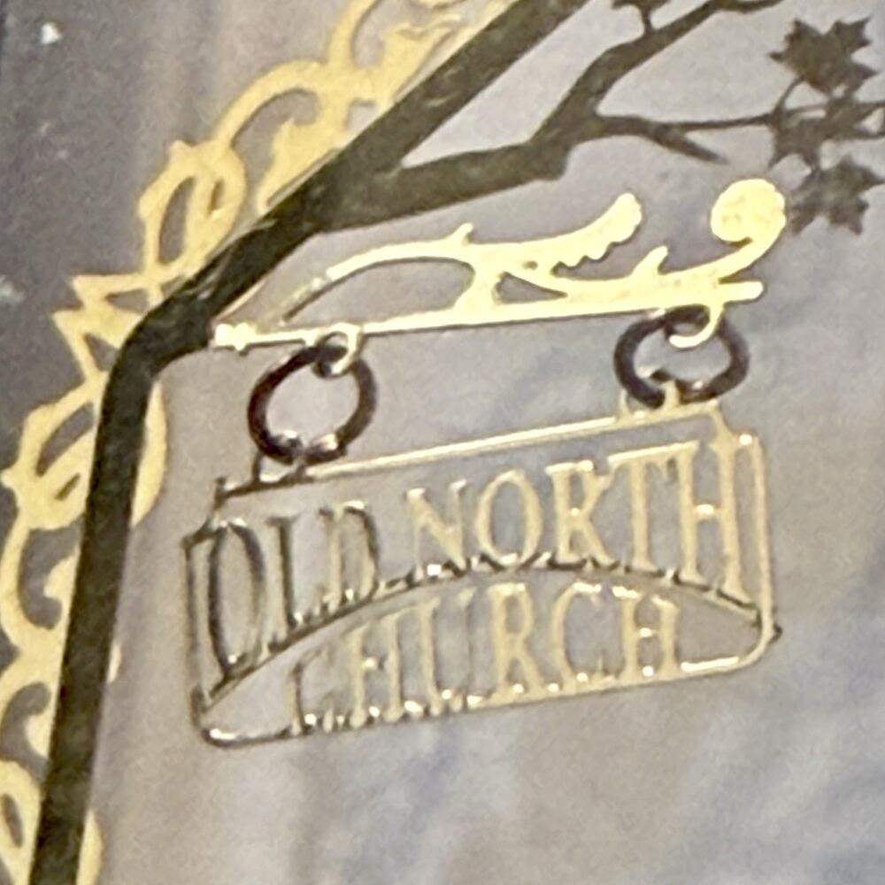 Boston Massachusetts 24K Gold Flashed Brass Christmas Ornament Old North Church - Picture 4 of 9